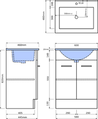 Albion Vanity 600mm 3