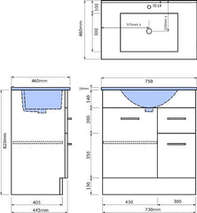 Albion Vanity 750mm 2