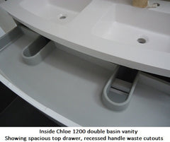 Chloe Vanity 1050 2 Drawer Double Basin 2