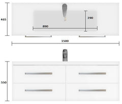 Strata Quad Duo Vanity 1500 4