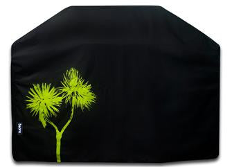 Ultimate BBQ Cover 34 Burner Black with Cabbage Tree